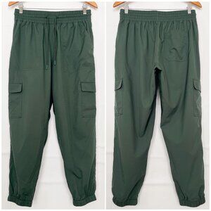 Old Navy Stretchtech Joggers Drawstring Waist Cargo Pockets Size Medium Green